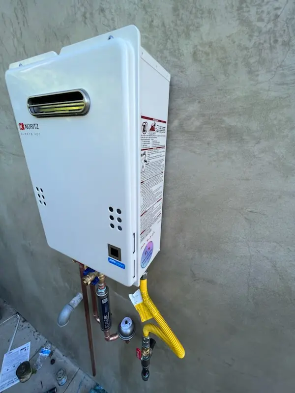 Tankless water heater installation for The Willows homes